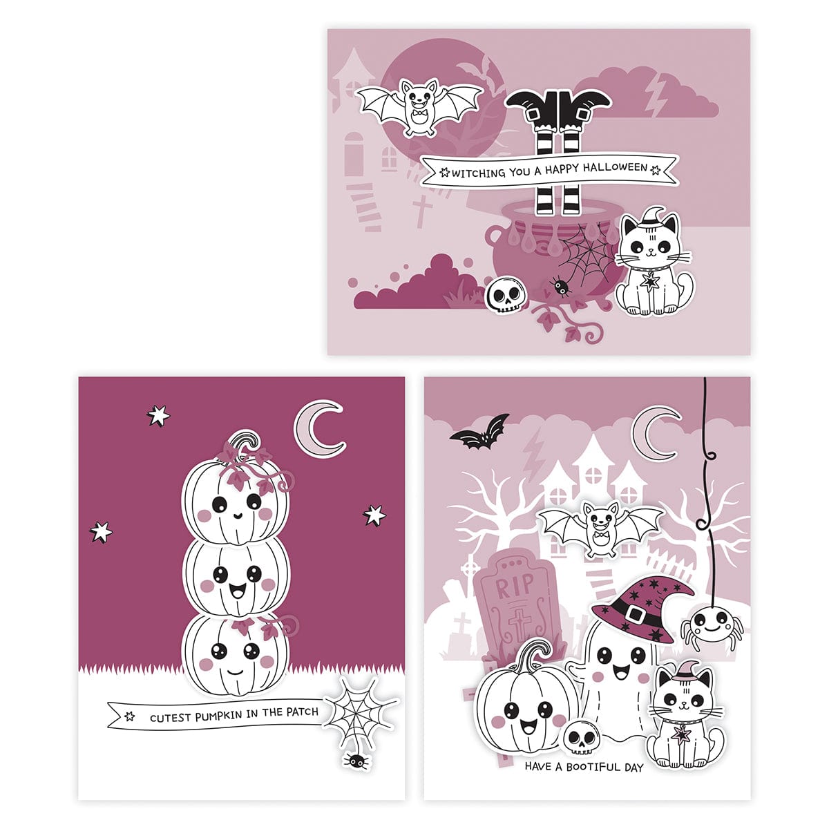 Tonic Studios Creative Collection A Frightfully Friendly Creative Collection - Die, Stamp & Stencil Set - 5977e