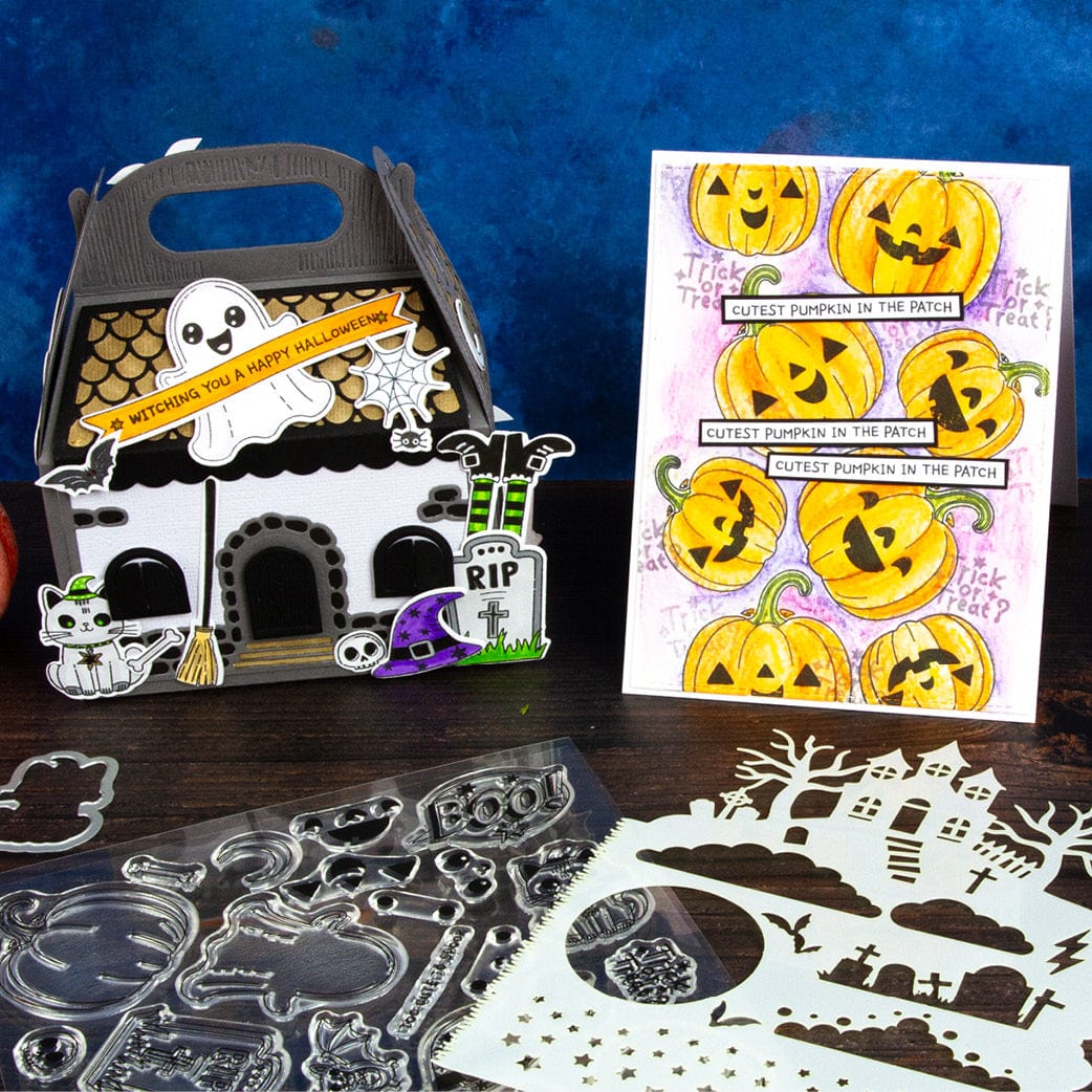 Tonic Studios Creative Collection A Frightfully Friendly Creative Collection - Die, Stamp & Stencil Set - 5977e