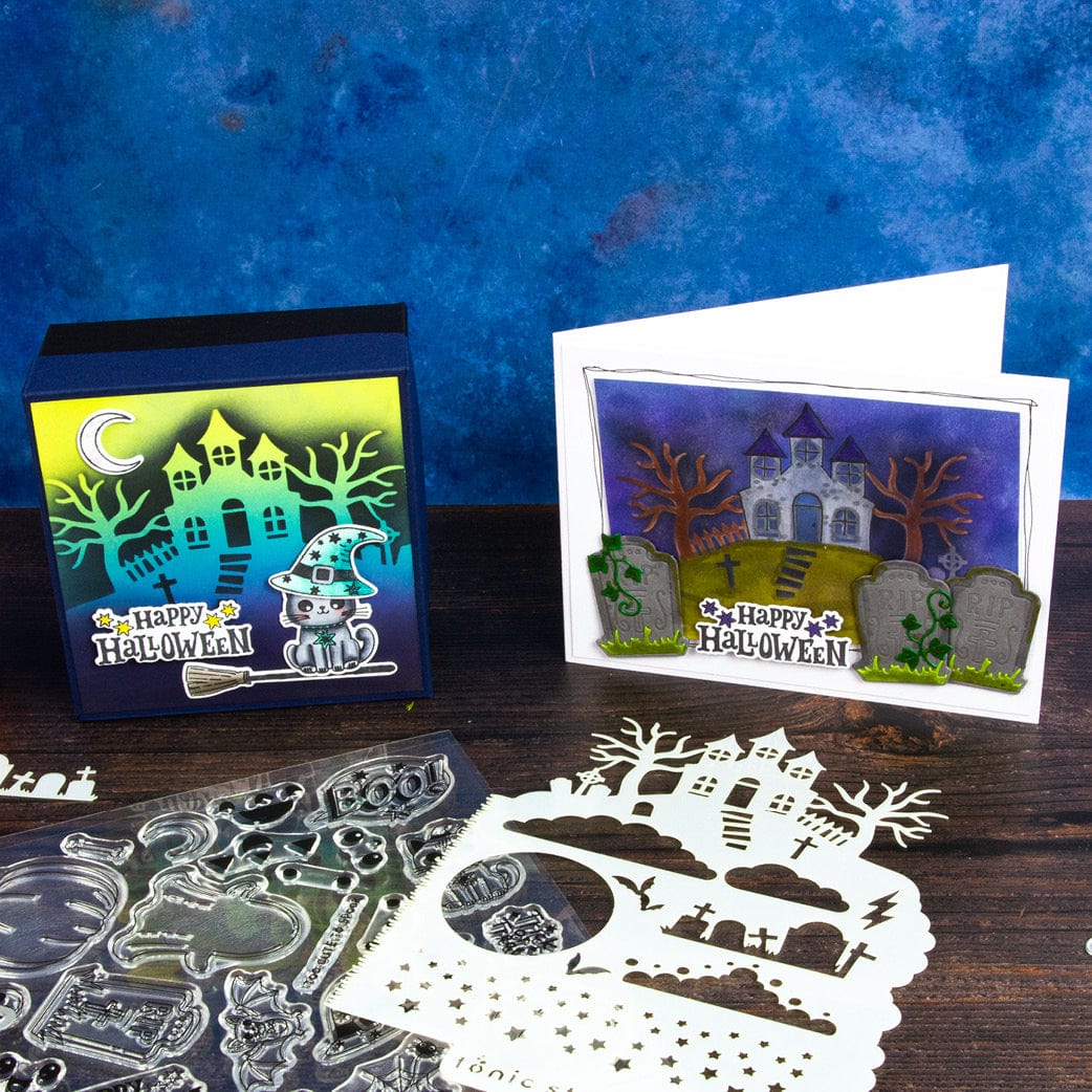Tonic Studios Creative Collection A Frightfully Friendly Creative Collection - Die, Stamp & Stencil Set - 5977e