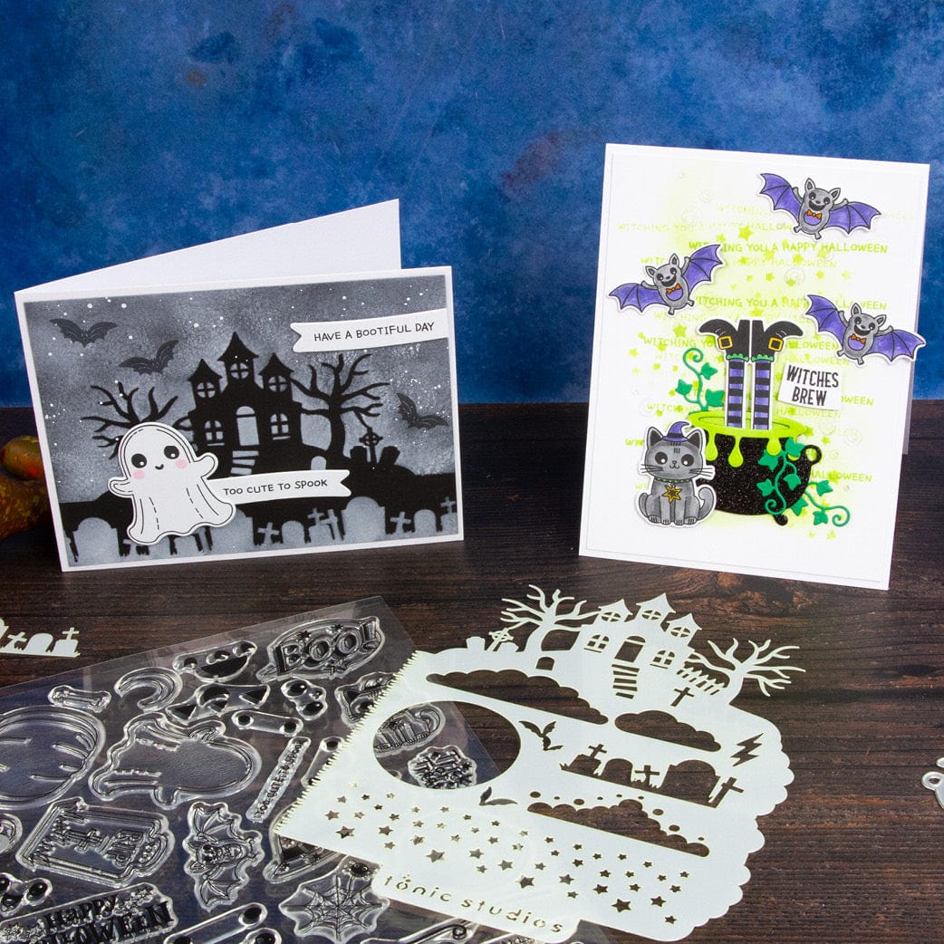 Tonic Studios Creative Collection A Frightfully Friendly Creative Collection - Die, Stamp & Stencil Set - 5977e