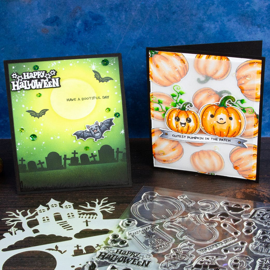 Tonic Studios Creative Collection A Frightfully Friendly Creative Collection - Die, Stamp & Stencil Set - 5977e