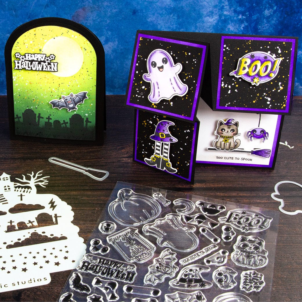 Tonic Studios Creative Collection A Frightfully Friendly Creative Collection - Die, Stamp & Stencil Set - 5977e