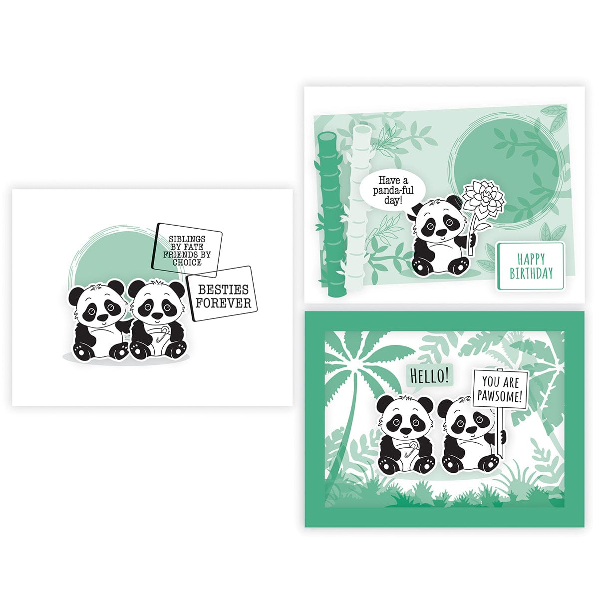 Tonic Studios Creative Collection A Panda-ful Creative Collection - Die, Stamp & Stencil Set - 5938e