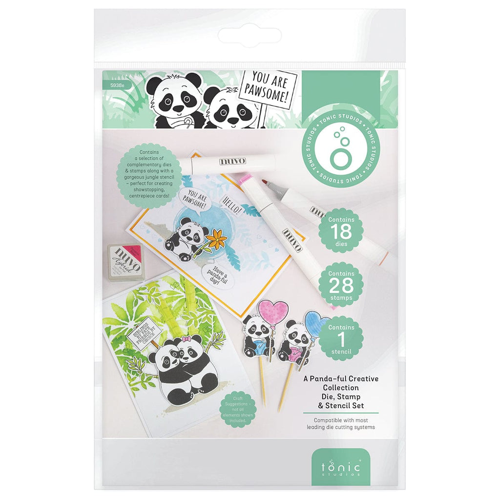Tonic Studios Creative Collection A Panda-ful Creative Collection - Die, Stamp & Stencil Set - 5938e