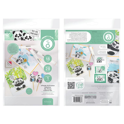 Tonic Studios Creative Collection A Panda-ful Creative Collection - Die, Stamp & Stencil Set - 5938e