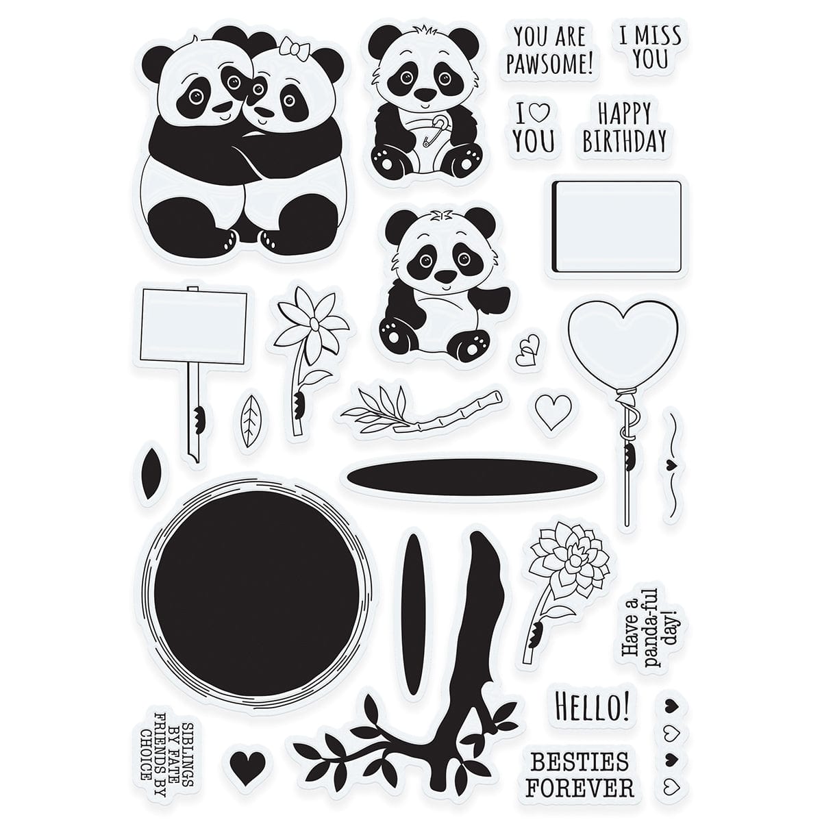 Tonic Studios Creative Collection A Panda-ful Creative Collection - Die, Stamp & Stencil Set - 5938e