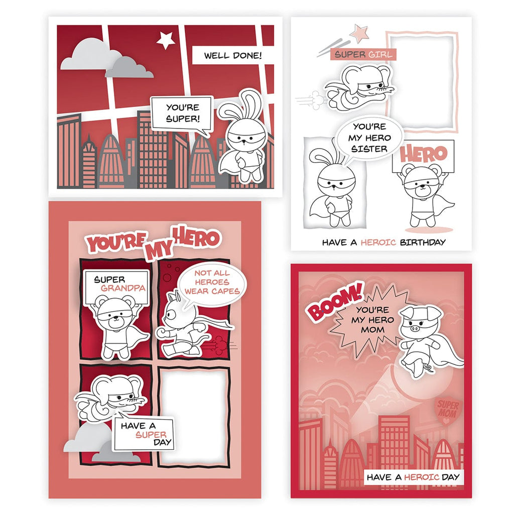 Tonic Studios Creative Collection A Super Heroic Creative Collection - Die, Stamp & Stencil Set - 5939e