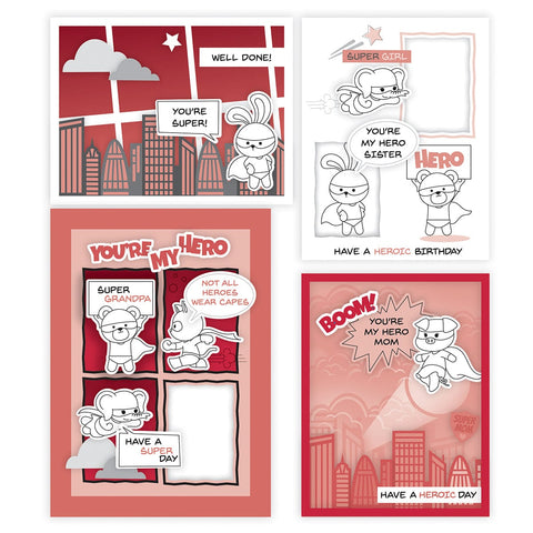 Tonic Studios Creative Collection A Super Heroic Creative Collection - Die, Stamp & Stencil Set - 5939e