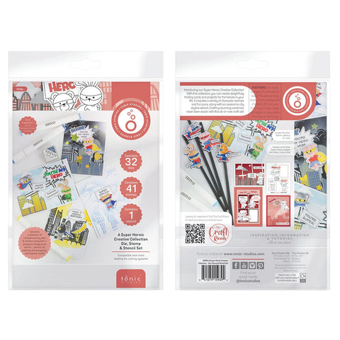 Tonic Studios Creative Collection A Super Heroic Creative Collection - Die, Stamp & Stencil Set - 5939e