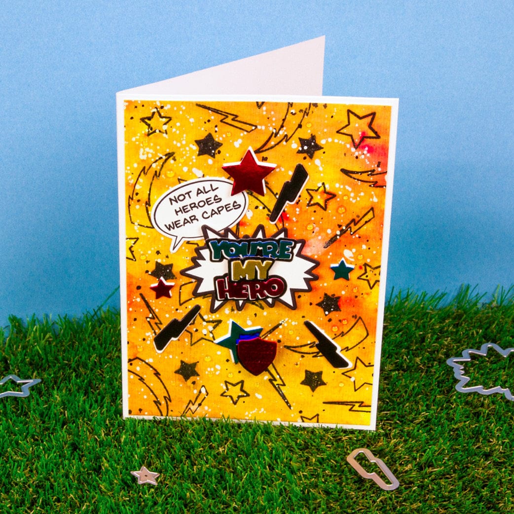 Tonic Studios Creative Collection A Super Heroic Creative Collection - Die, Stamp & Stencil Set - 5939e