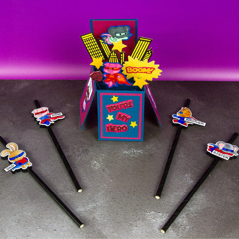 Tonic Studios Creative Collection A Super Heroic Creative Collection - Die, Stamp & Stencil Set - 5939e