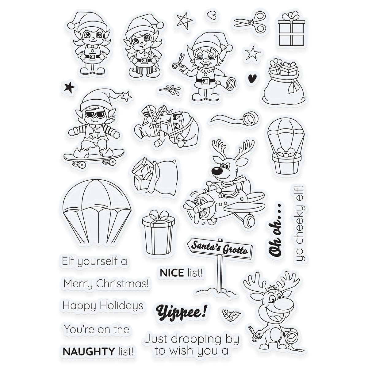 Tonic Studios Creative Collection A Very Elfy Creative Collection - Die, Stamp & Stencil Set - 5945e