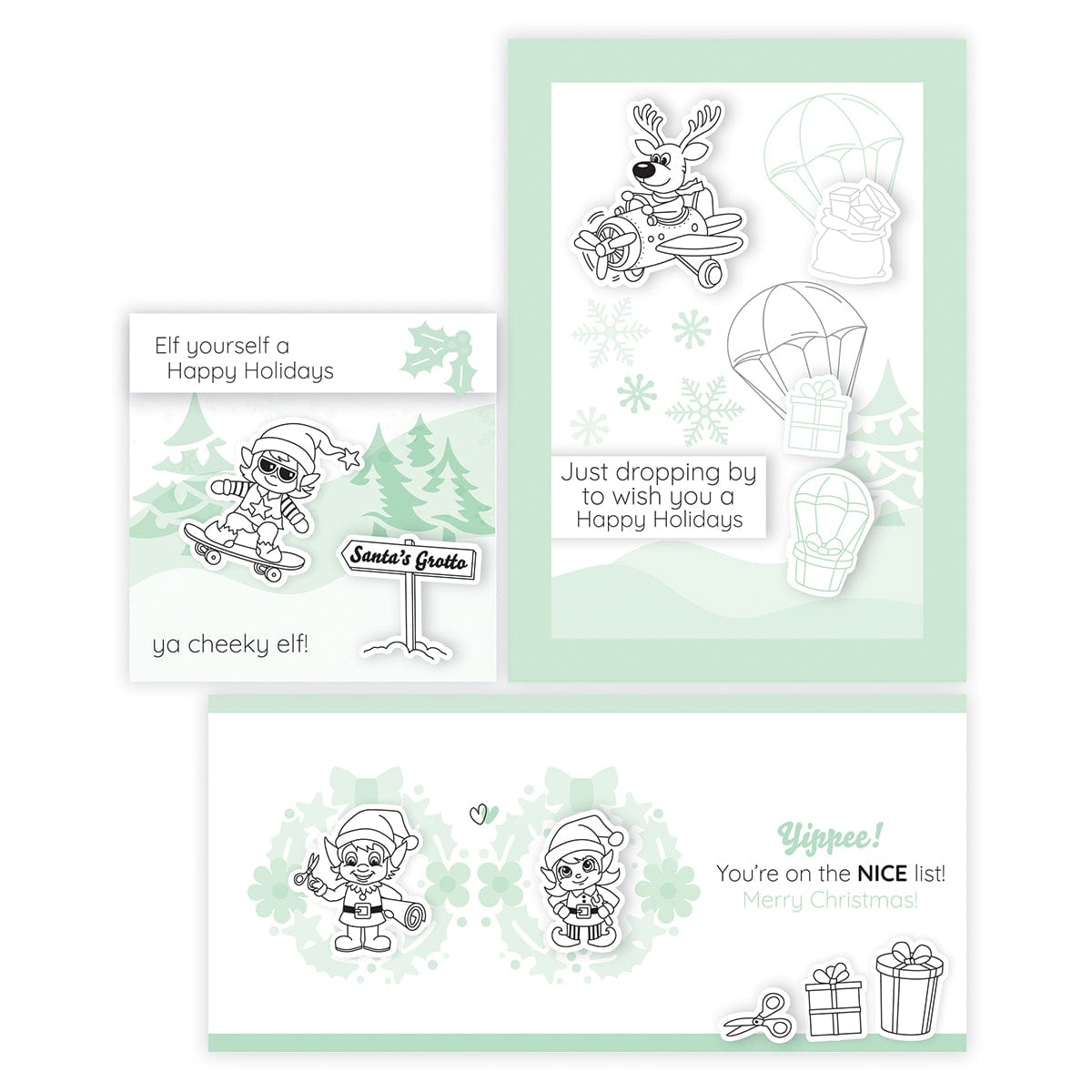 Tonic Studios Creative Collection A Very Elfy Creative Collection - Die, Stamp & Stencil Set - 5945e