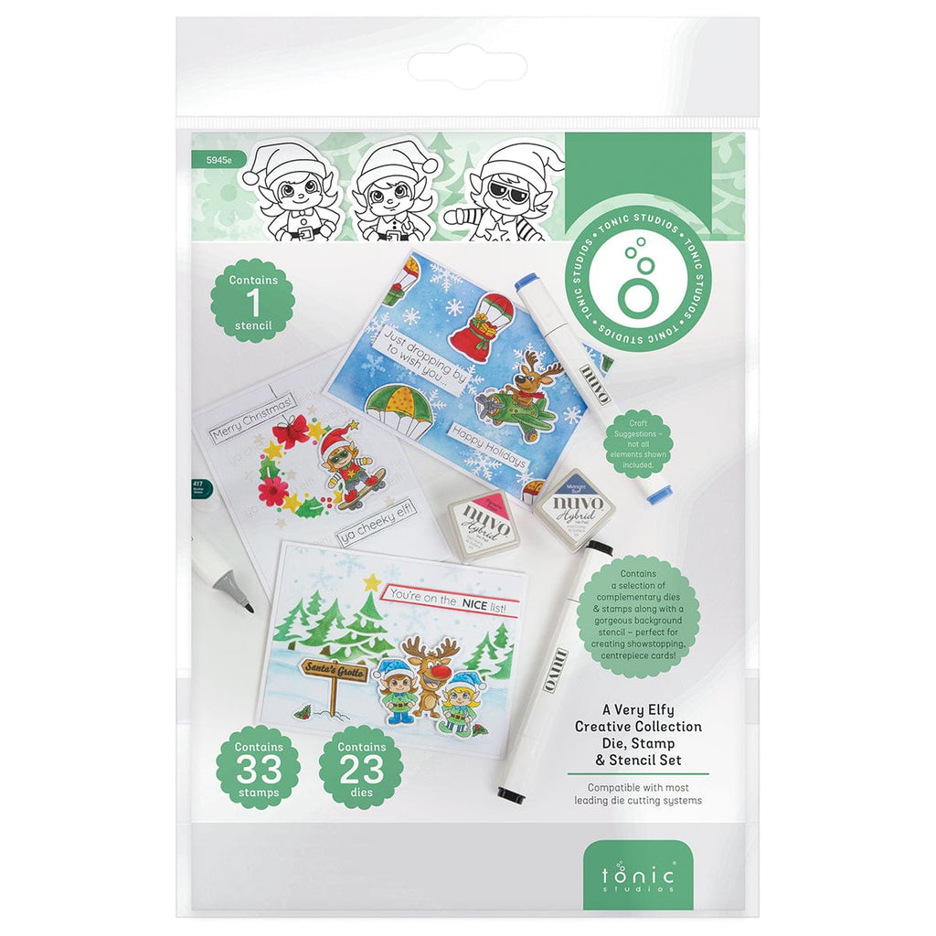 Tonic Studios Creative Collection A Very Elfy Creative Collection - Die, Stamp & Stencil Set - 5945e