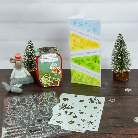 Tonic Studios Creative Collection A Very Elfy Creative Collection - Die, Stamp & Stencil Set - 5945e