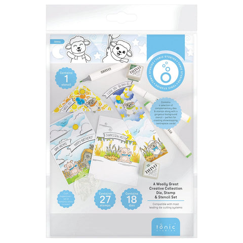 Tonic Studios Creative Collection A Woolly Great Creative Collection - Die, Stamp & Stencil Set - 5944e