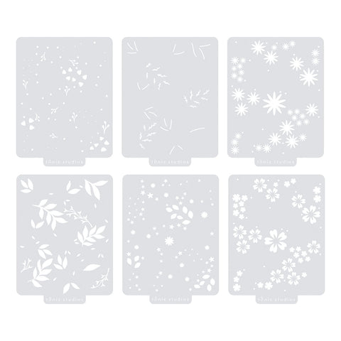 Tonic Studios Designers Choice Fancy Floral Layering Die & Stencil Set - 5450e