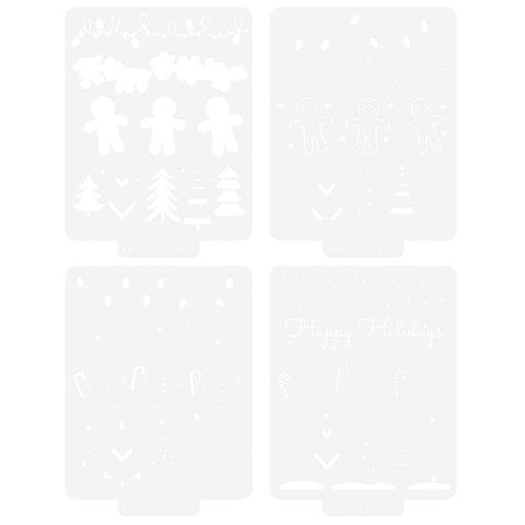 Tonic Studios Die Cutting A Candy Cane Christmas 4 Stencil Set - 5538e