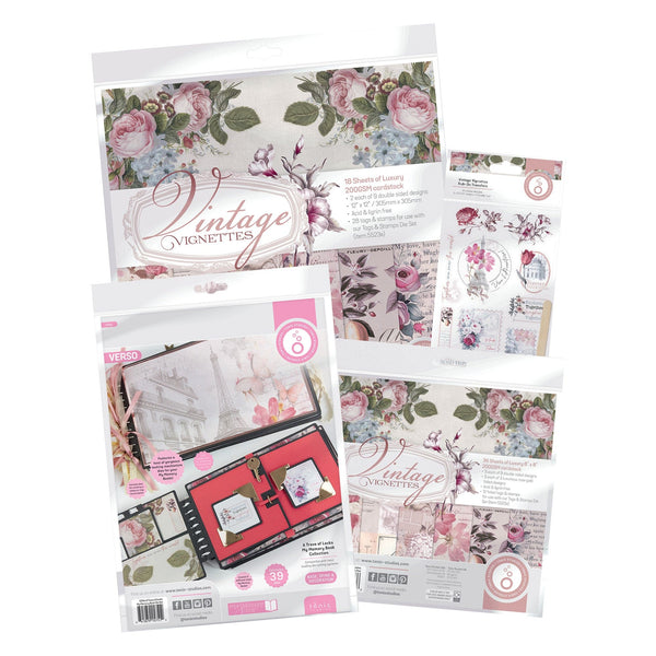 Tonic Studios Die Cutting A Trove of Locks Memory Book & Vintage Vignettes Collection