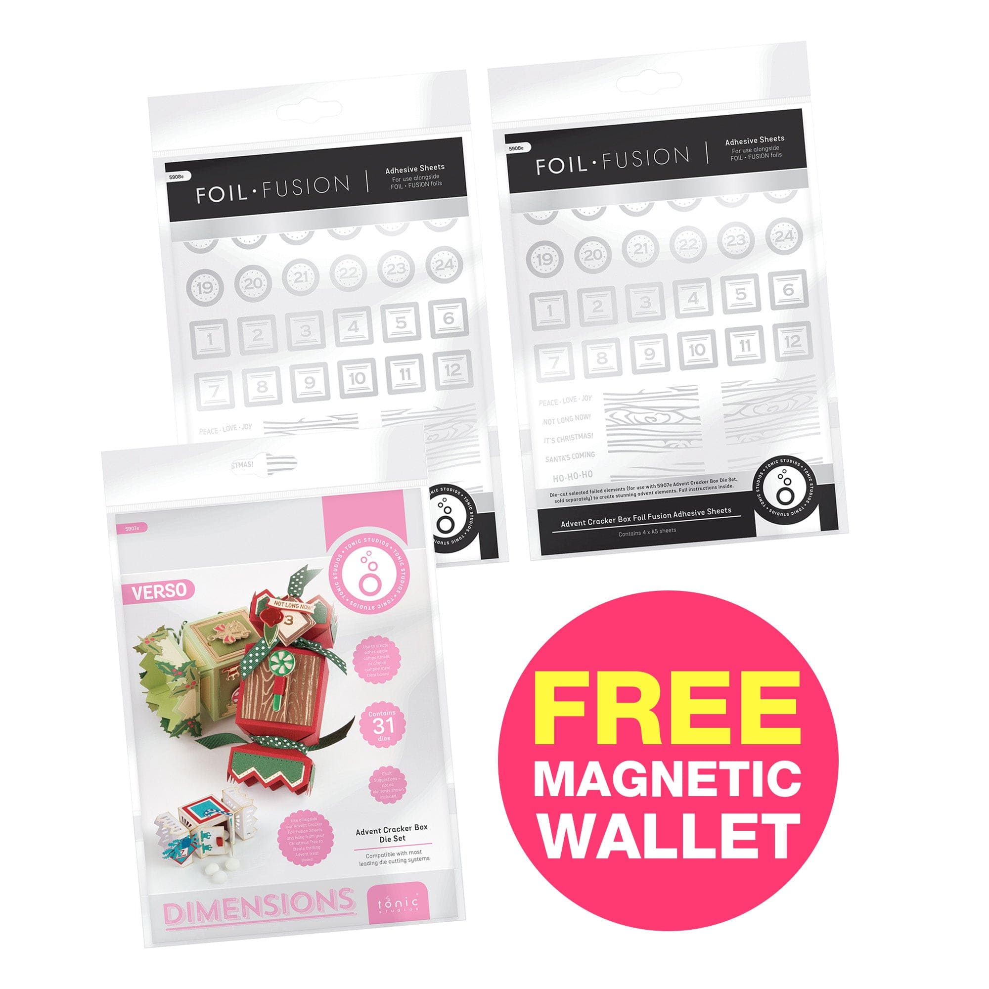 Tonic Studios Die Cutting Advent Cracker Box Die & Foil Fusion Collection - BW2503