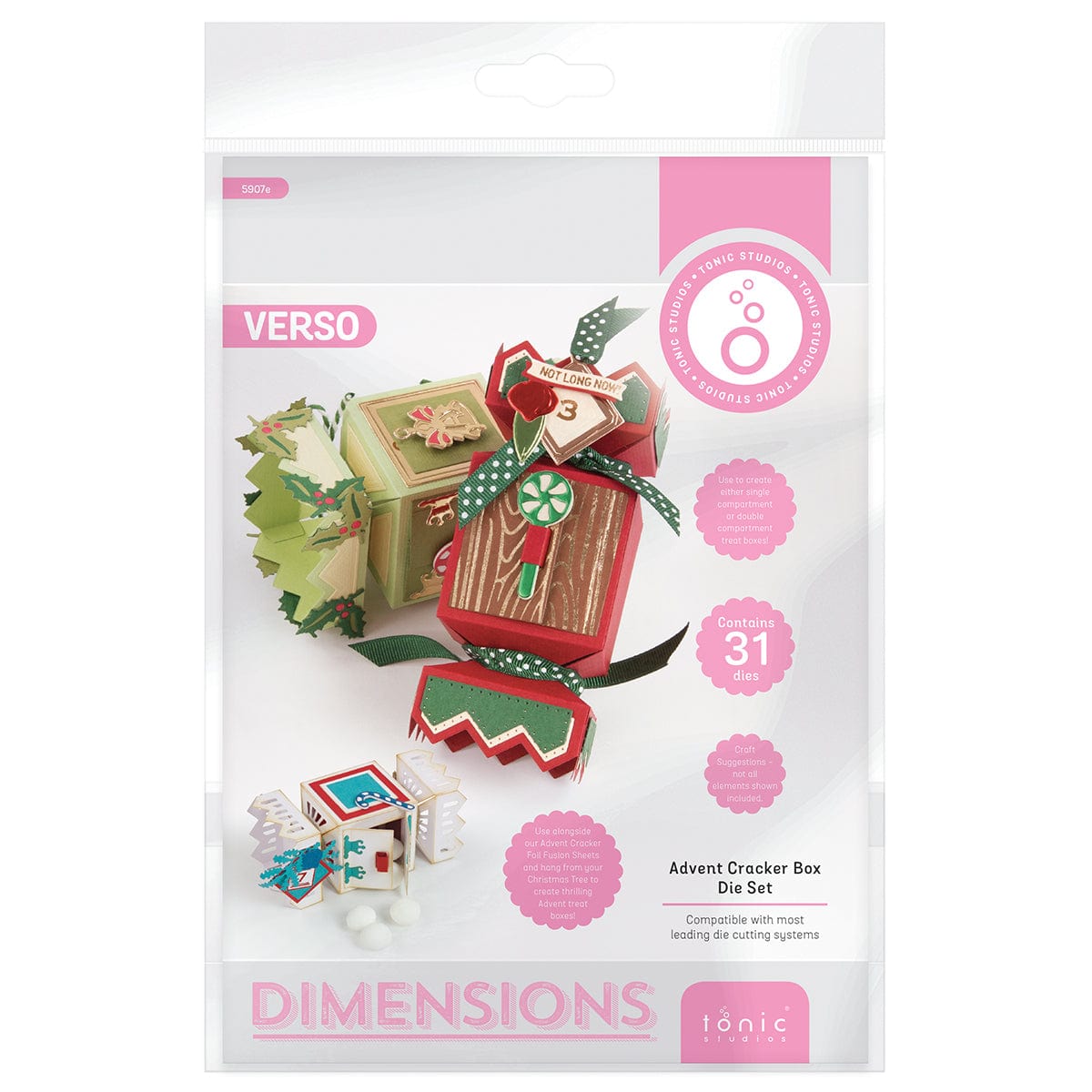 Tonic Studios Die Cutting Advent Cracker Box Die Set - 5907e