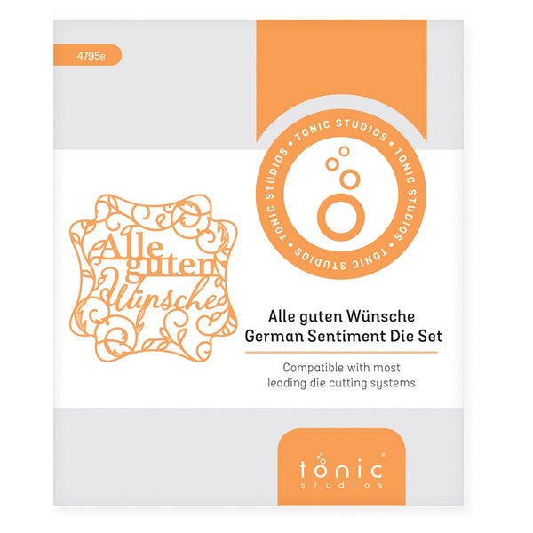 Tonic Studios Die Cutting Alle guten Wünsche - Deutsche Grüße Stanzschablone Set - 4795e