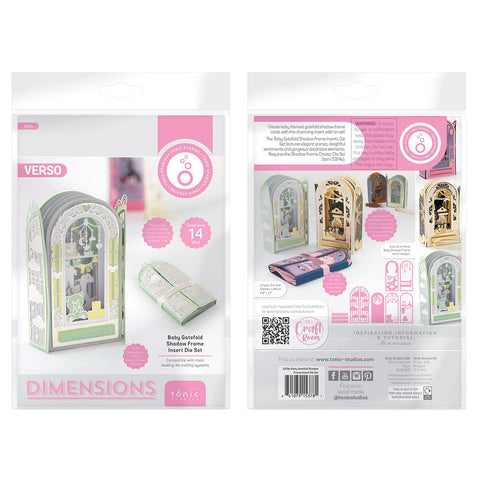 Tonic Studios Die Cutting Baby Gatefold Shadow Frame Inserts Die Set - 5378e