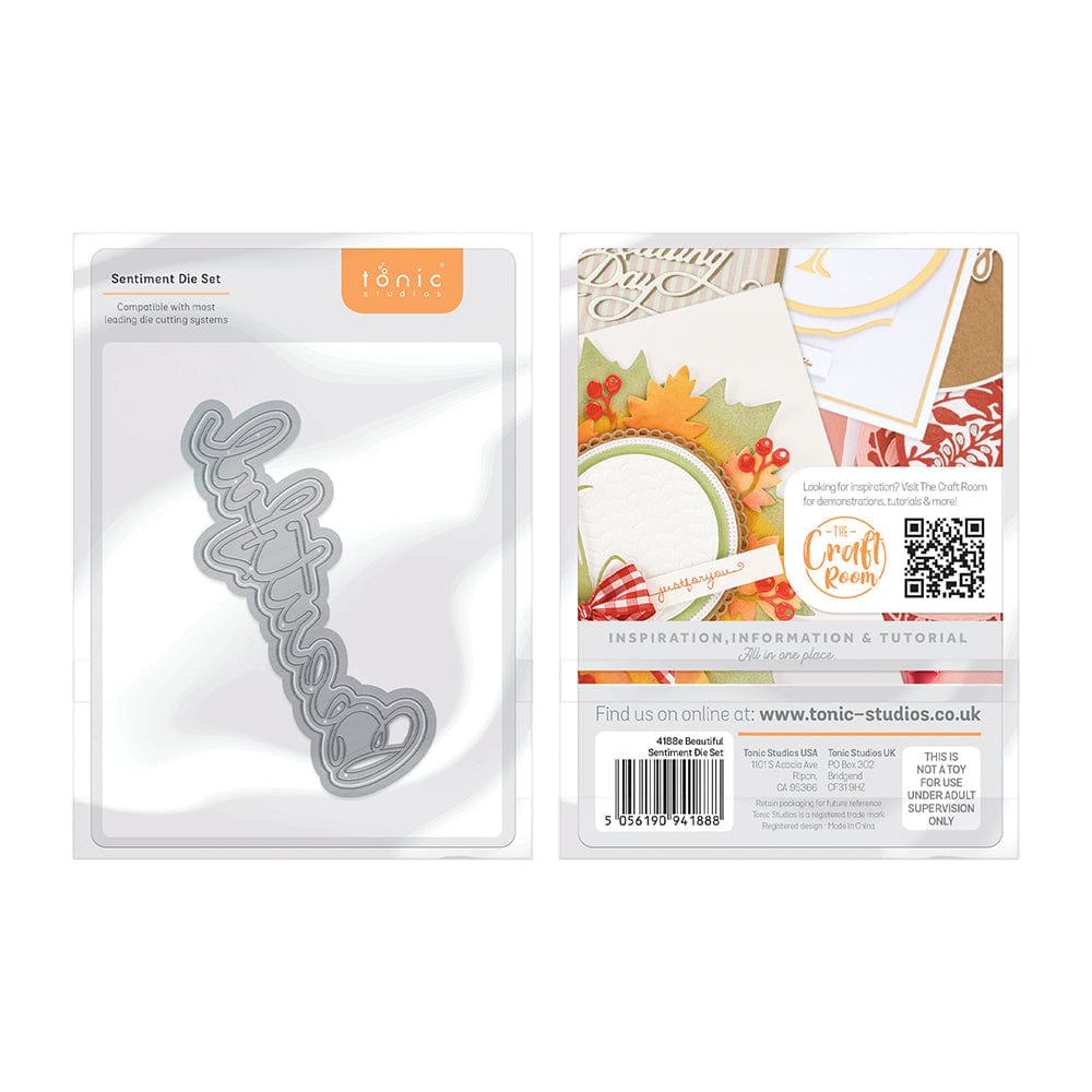 Tonic Studios Die Cutting Beautiful Sentiments Die Set - 4188E