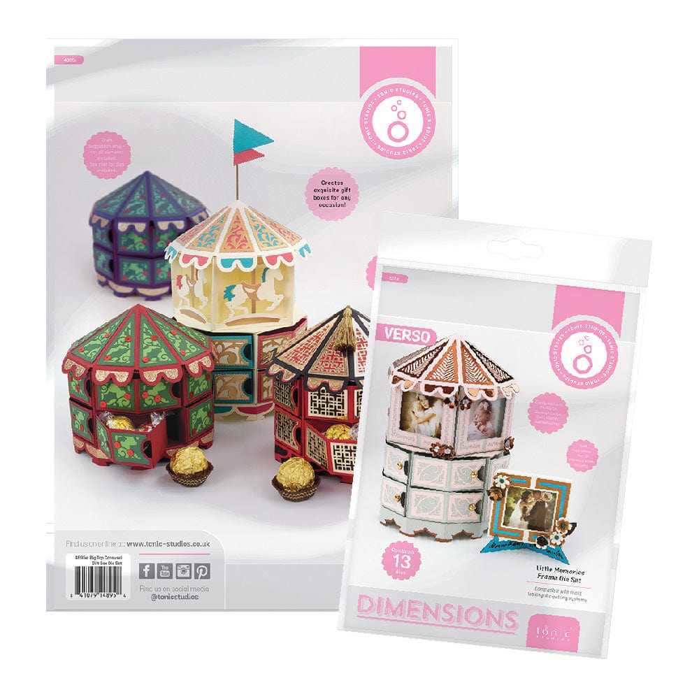 Tonic Studios Die Cutting Big Top Carousel & Little Memories Die Set Bundle - DB101