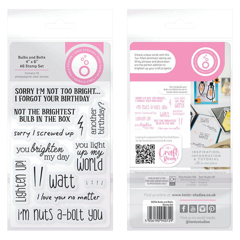 Tonic Studios Die Cutting Bulbs and Bolts - Create & Make Die & Stamp Set - CREATE07
