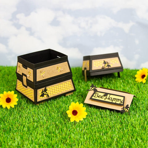 Tonic Studios Die Cutting Buzzing Beehive House Gift Box Die Set - 5111e