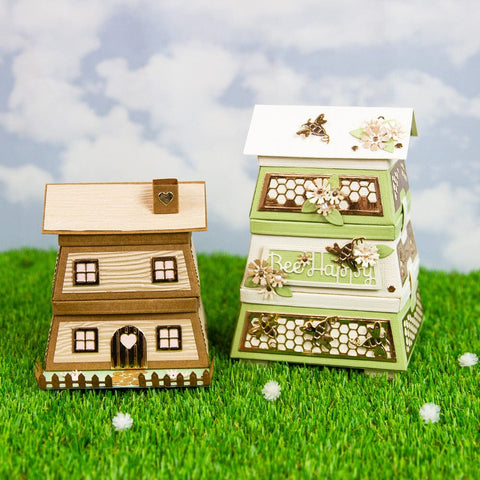 Tonic Studios Die Cutting Buzzing Beehive House Gift Box Die Set - 5111e