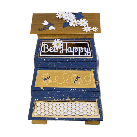 Tonic Studios Die Cutting Buzzing Beehive House Gift Box Die Set - 5111e