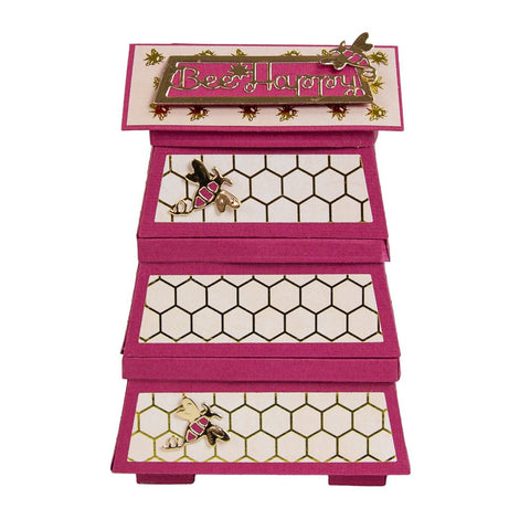 Tonic Studios Die Cutting Buzzing Beehive House Gift Box Die Set - 5111e