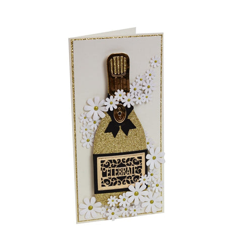 Tonic Studios Die Cutting Celebrate With Love Champagne Bottle - Create & Make Die Set - 5448e