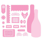 Load image into Gallery viewer, Tonic Studios Die Cutting Celebrate With Love Champagne Bottle Die Set - 5448e