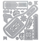 Load image into Gallery viewer, Tonic Studios Die Cutting Celebrate With Love Champagne Bottle Die Set - 5448e