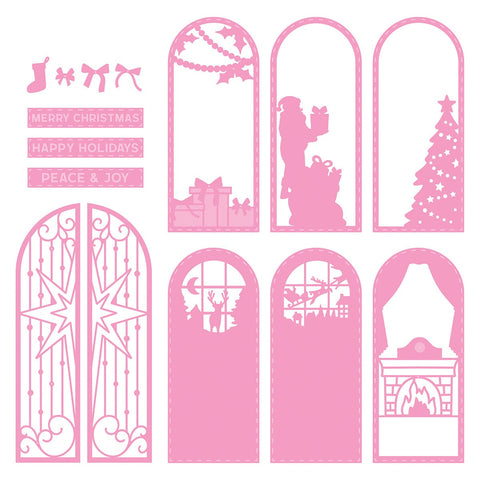 Tonic Studios Die Cutting Christmas Gatefold Shadow Frame Inserts Die Set - 5376e