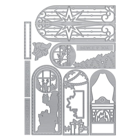 Tonic Studios Die Cutting Christmas Gatefold Shadow Frame Inserts Die Set - 5376e