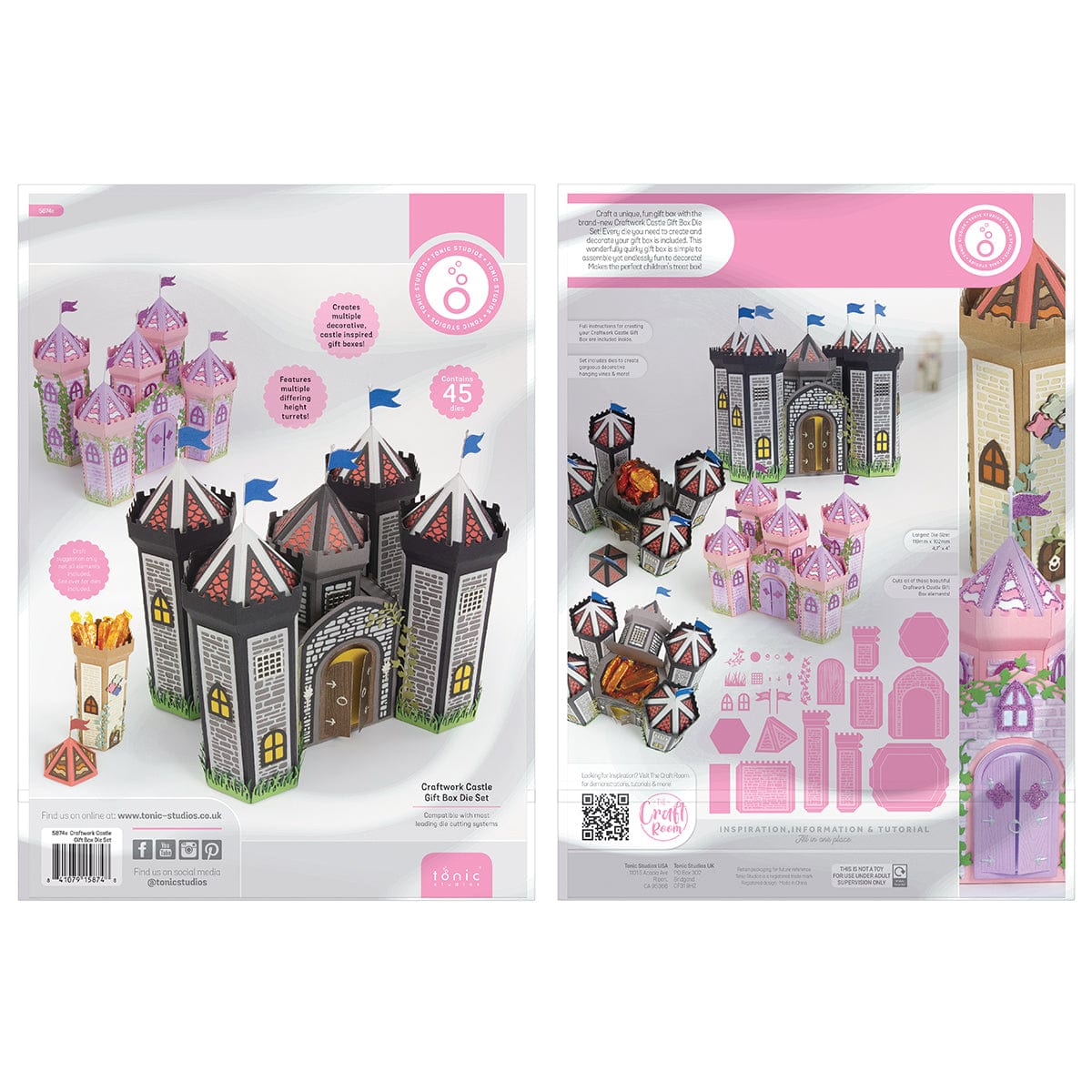 Tonic Studios Die Cutting Craftwork Castle Gift Box Die Set - 5874e