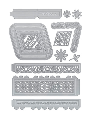 Tonic Studios Die Cutting Delightful Diamond Box Die Set - 5368e