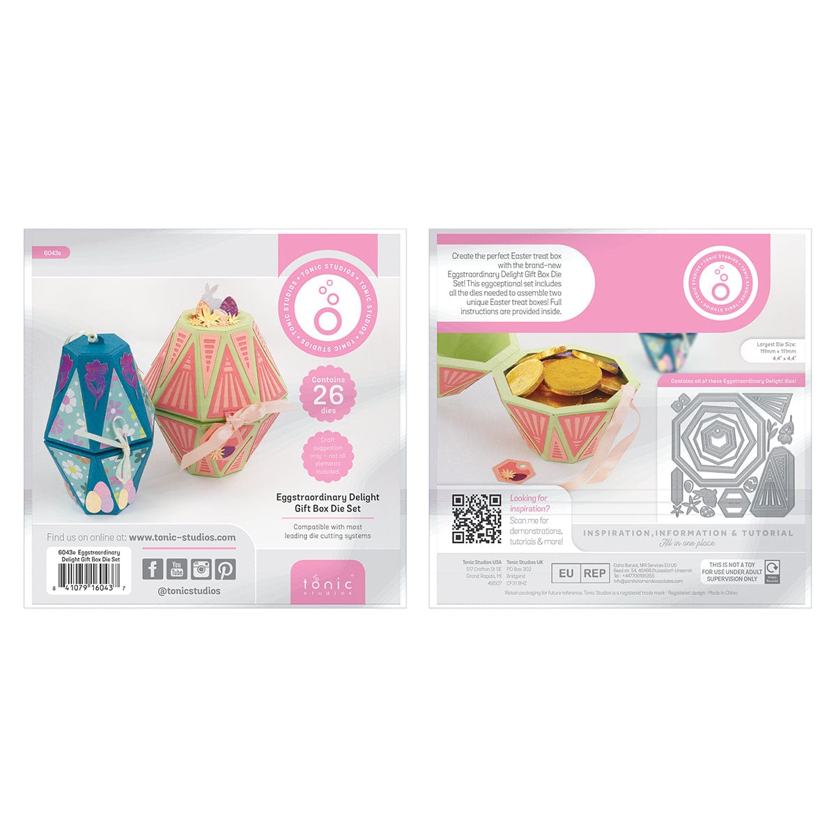 Tonic Studios Die Cutting Eggstraordinary Delight Box - Create & Make Die Set - CREATE21