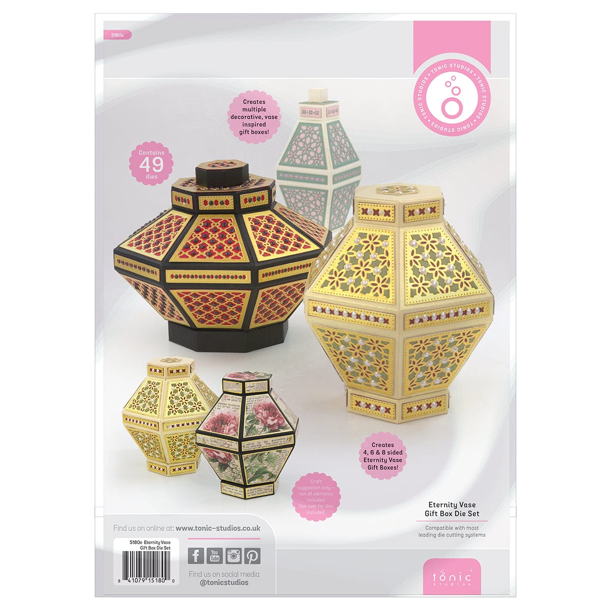 Tonic Studios Die Cutting Eternity Vase Gift Box Die Set - 5180e