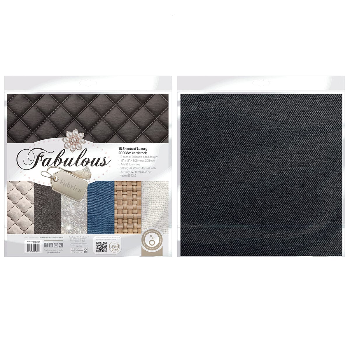 Tonic Studios Die Cutting Fabulous Fabrics 12"x 12" Patterned Paper - 5834e