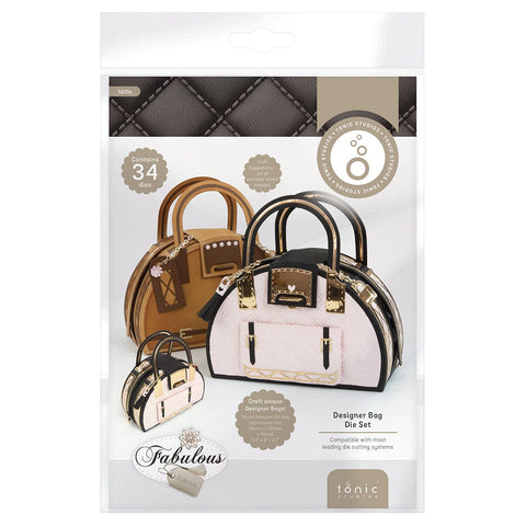 Tonic Studios Die Cutting Fabulous Fabrics - Designer Bag Die Set - 5835e