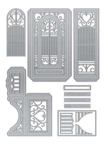 Tonic Studios Die Cutting Gatefold Shadow Frame Box Die Set - 5375e