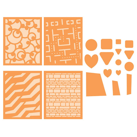 Tonic Studios Die Cutting Geo Buddies - Die, Stamp & Stencil Collection - DB145