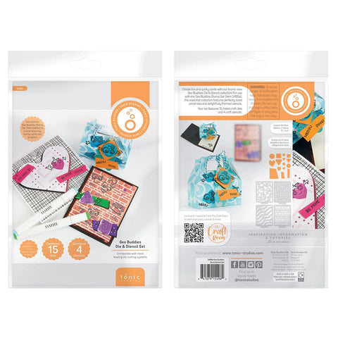 Tonic Studios Die Cutting Geo Buddies - Die, Stamp & Stencil Collection - DB145