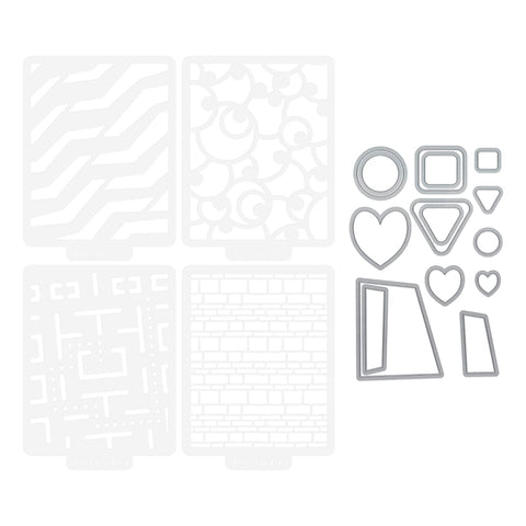 Tonic Studios Die Cutting Geo Buddies - Die, Stamp & Stencil Collection - DB145