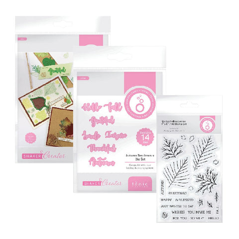 Tonic Studios Die Cutting Golden Leaves Autumn Shaker Creator Collection - DB21